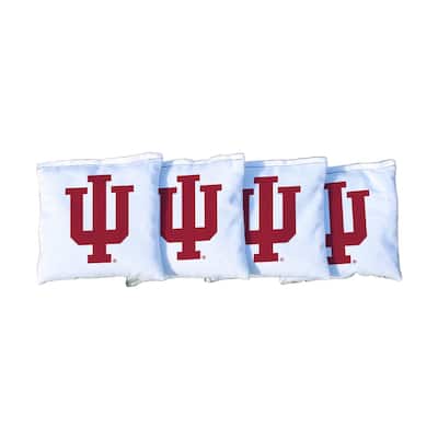 Indiana Hoosiers White Cornhole Bags