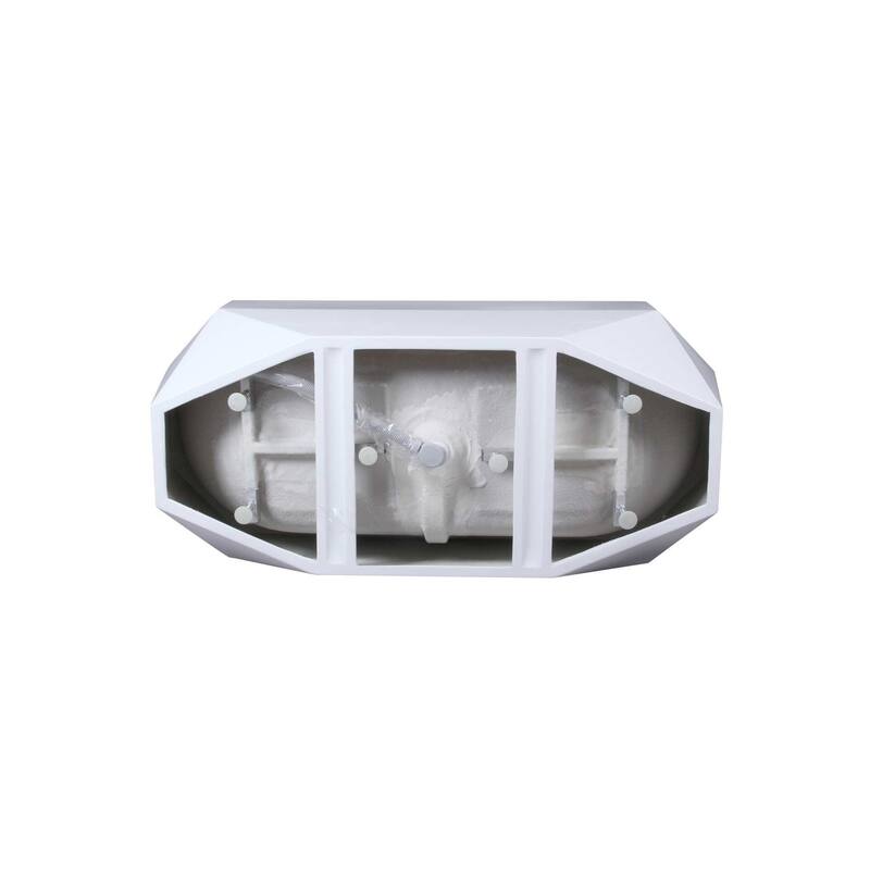 Edward Soaking Diamond Style Bathtub in Glossy White