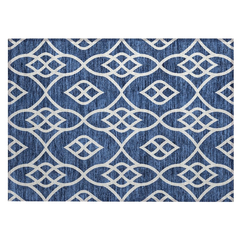Machine Washable Indoor/ Outdoor Chantille Trellis Modern Rug