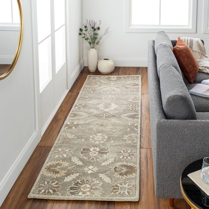 Hand Tufted Guoliang Wool Area Rug - Medium Grey - 4' x 6'