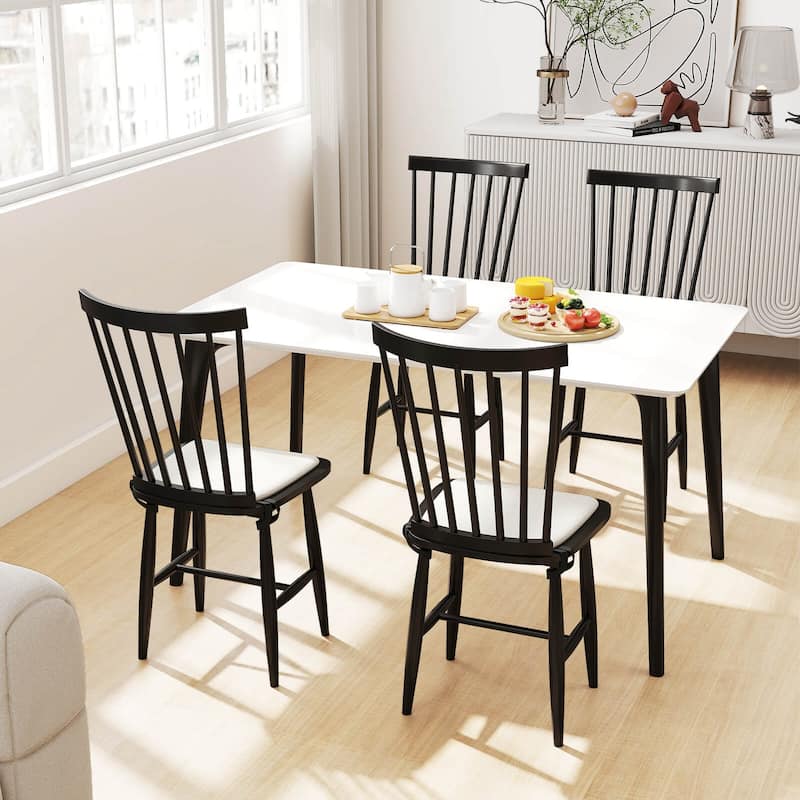 Costway Dining Chairs Set of 2/4 with Removable Seat Cushions for