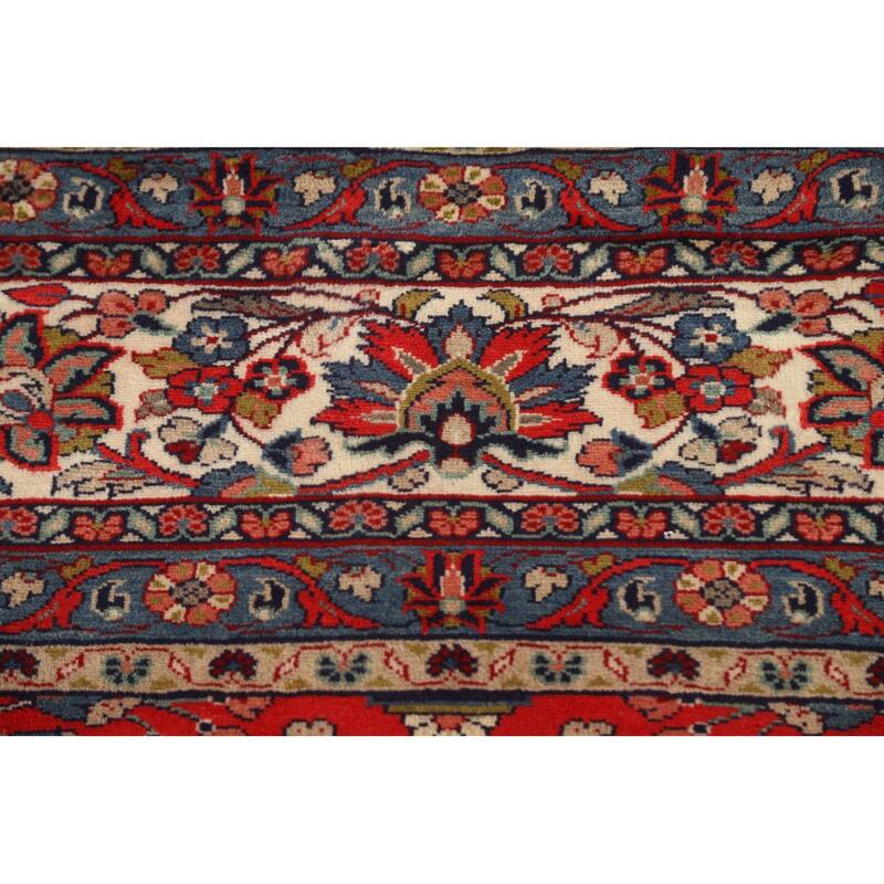 Vintage Vegetable Dye Lilian Persian Area Rug Hand-knotted Wool Carpet - 10'2" x 11'9"