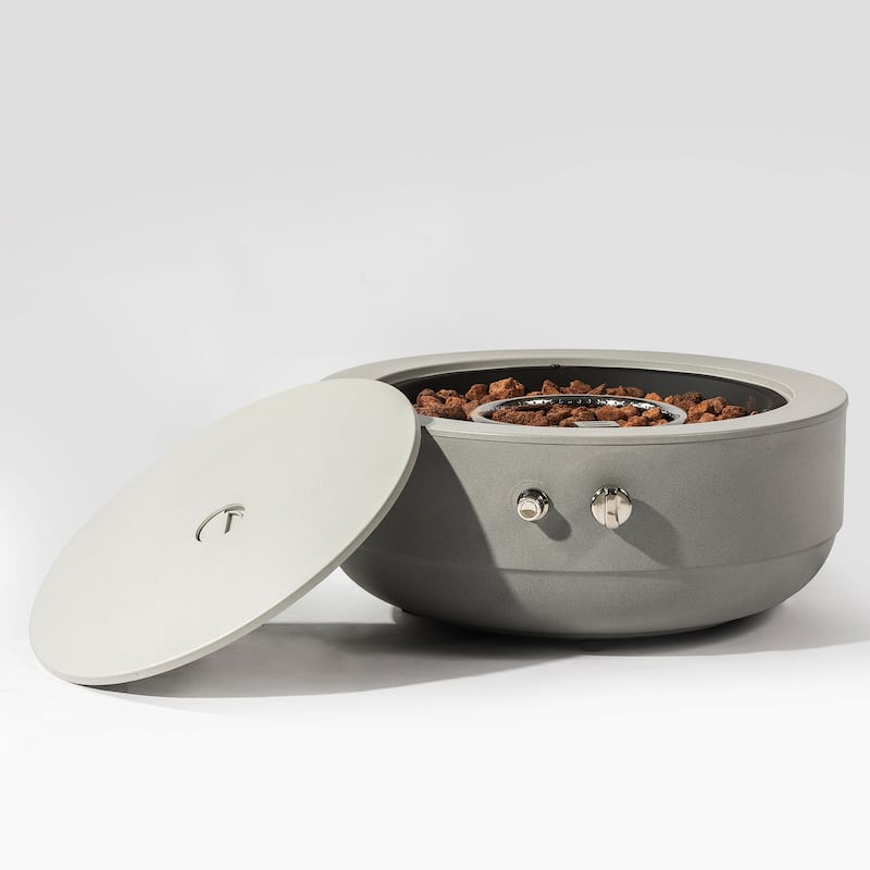 GDFStudio - Nimbus Small Concrete Round Fire Pit Bowl