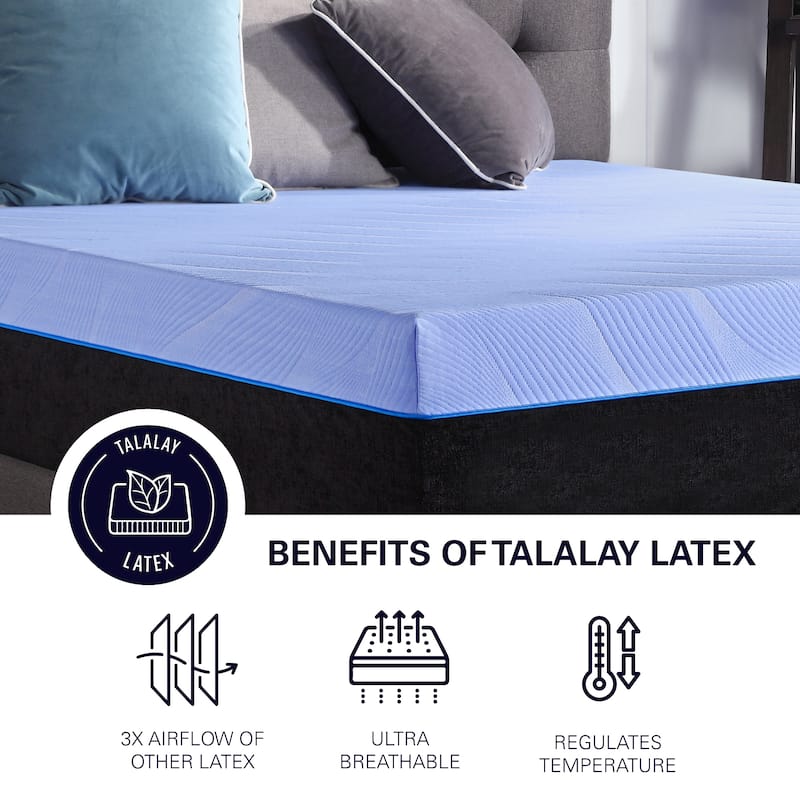 Bridgevine Home 12 inch Refresh Flex Top Hybrid Cooling Fast Responding Latex Foam and Coil Mattress