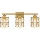 preview thumbnail 1 of 6, Gibson 3-Light Aged Brass Bath Light