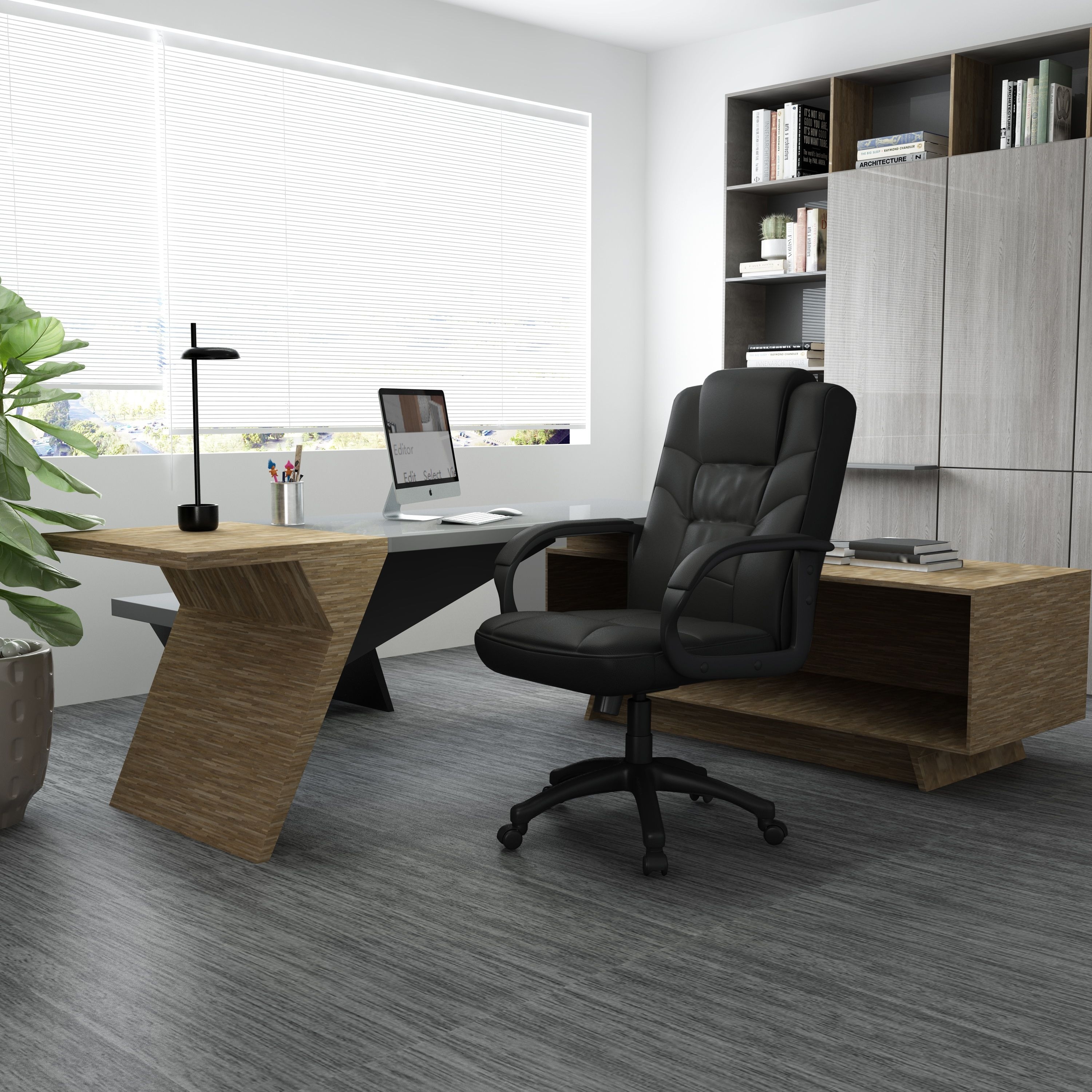 Boss Executive High Back LeatherPlus Bonded Leather Chair