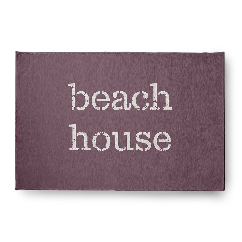 Beach House Nautical Chenille Rug - Dusty Purple - 4' x 6'