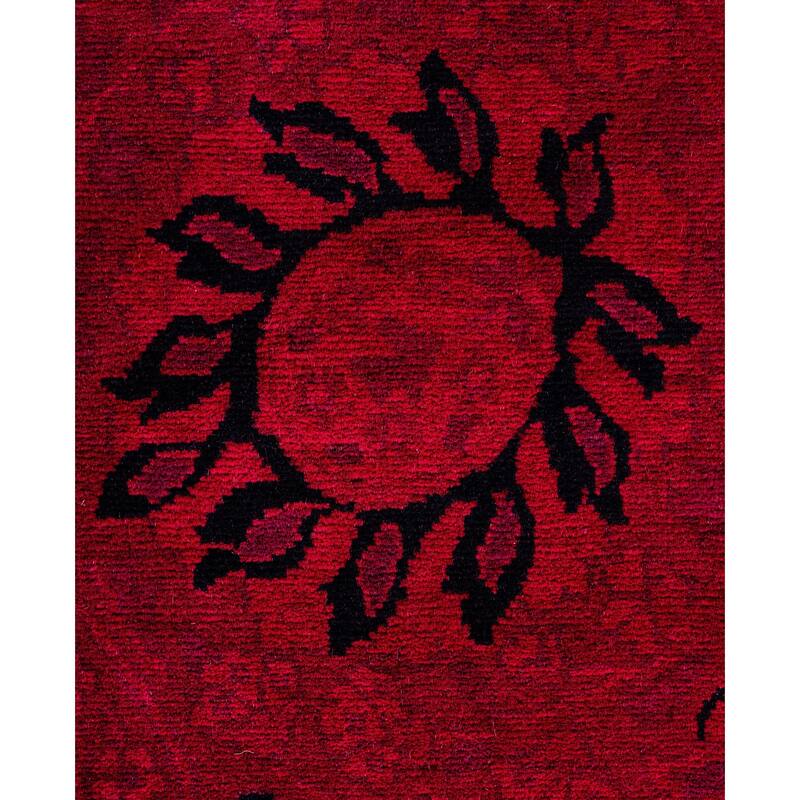 Overdyed One-of-a-Kind Hand-Knotted Area Rug - Red - 3' 0" x 8' 10"