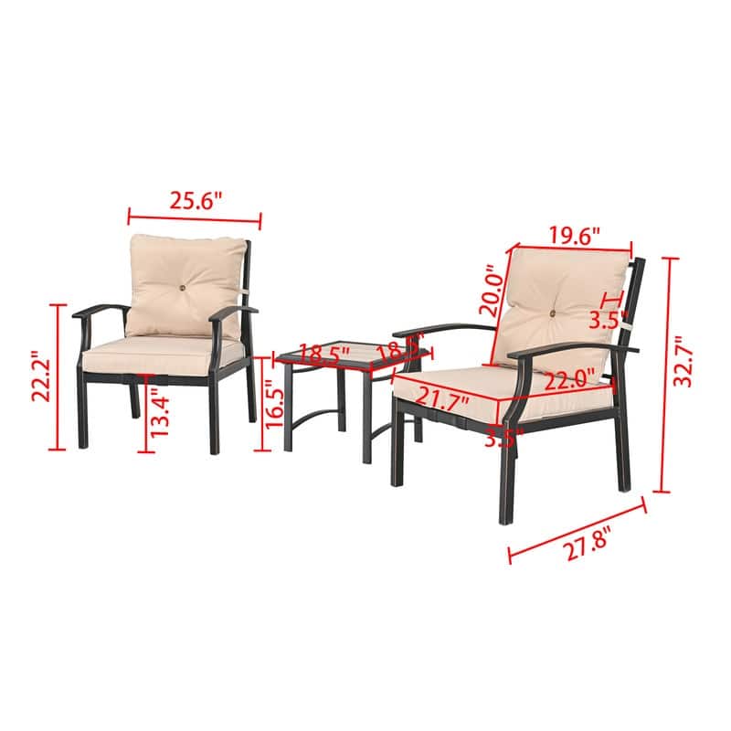 Y23 Patio Festival Outdoor Metal Seating Group with Cushions