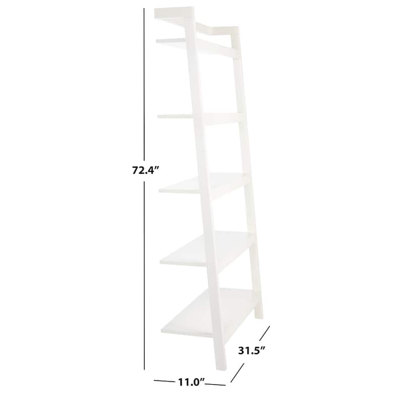 SAFAVIEH Babs 5-Tier Leaning Etagere Bookcase - 31.5" W x 11" L x 72.4" H - 31Wx11Dx72H