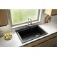 preview thumbnail 4 of 55, Karran Drop-In Quartz Composite 1-Hole Single Bowl Kitchen Sink - 33" x 22" x 9"
