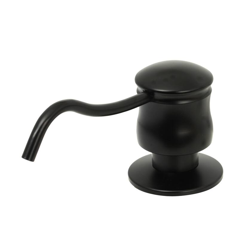 Built in Copper Soap Dispenser Refill from Top with 17 OZ Bottle - 3 Years Warranty - Matte Black