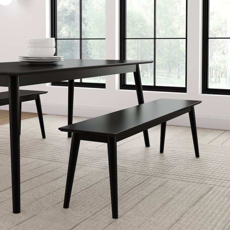Plank and Beam Mid-Century Modern Dining Bench - 59" - Black