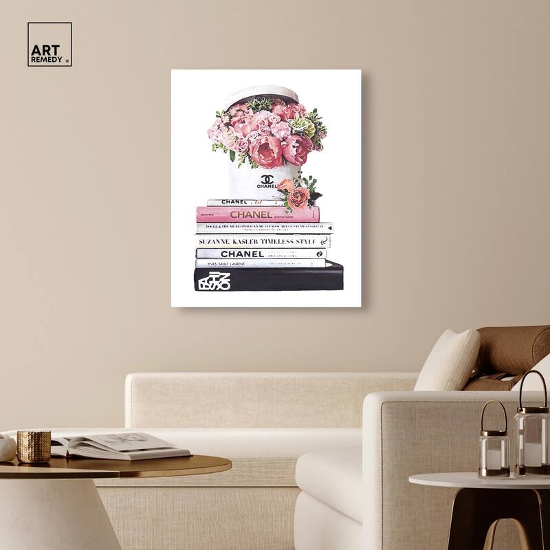 Doll Memories - Roses upon Books Canvas by Art Remedy, Gallery Wrapped