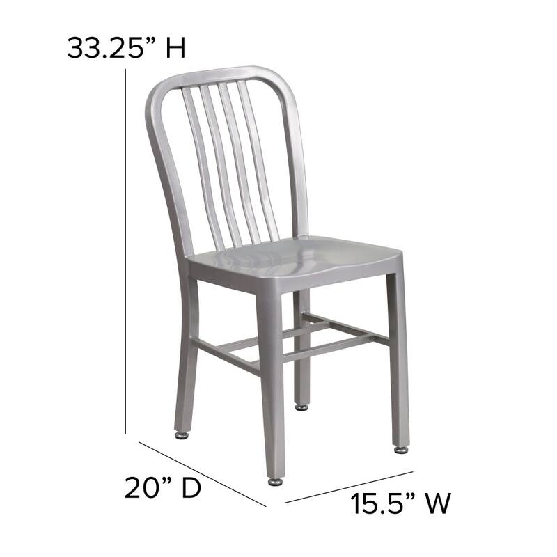 2 Pack Metal Indoor-Outdoor Chair