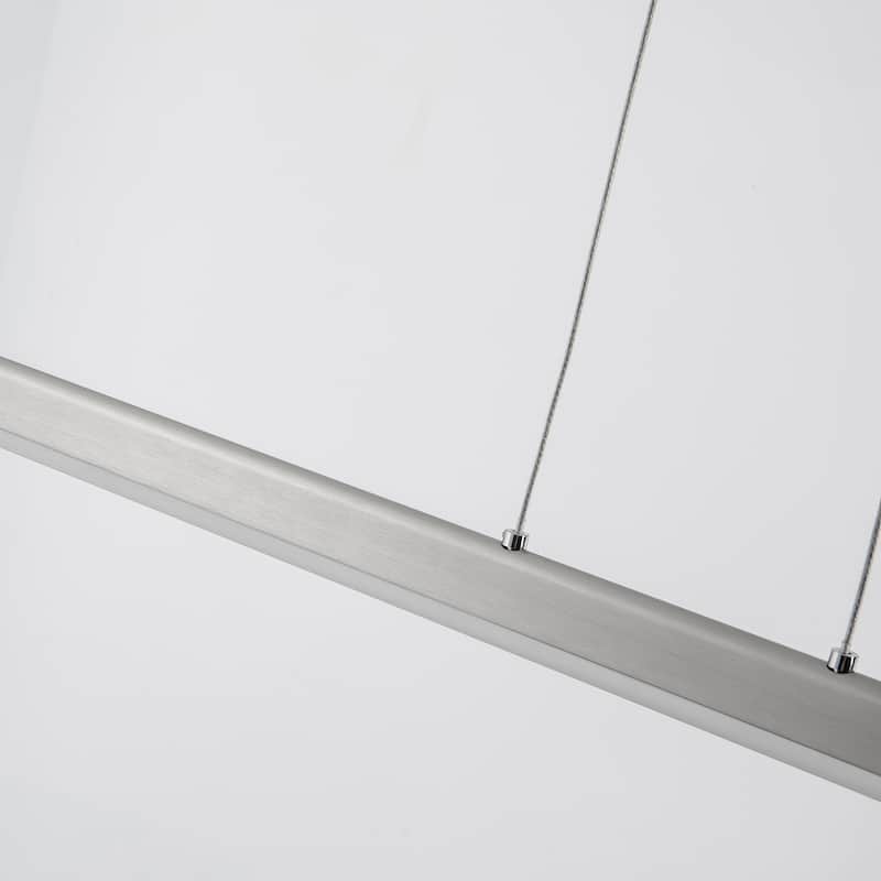 Modern Kitchen Island Dimmable LED Acrylic Linear Pendant Light - Length 47.64''