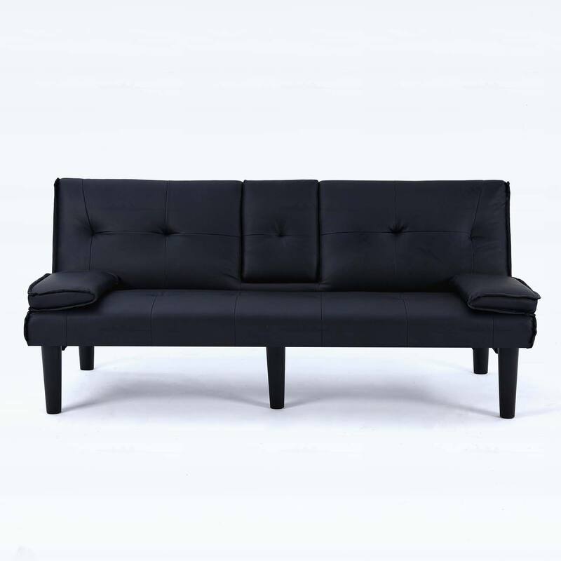 Sofa Bed with Foldable Design and Cup Holder,Ideal for Versatile Living Spaces