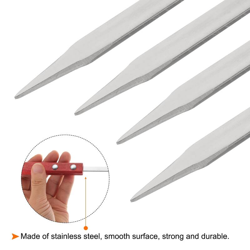 6pcs Kebob Skewers 43.5cmx7mmx2mm Flat Sticks with Wood Handle