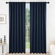 preview thumbnail 26 of 109, Deconovo Back Tab Blackout Curtains (2 Panel) 38W x 84L - Navy Blue