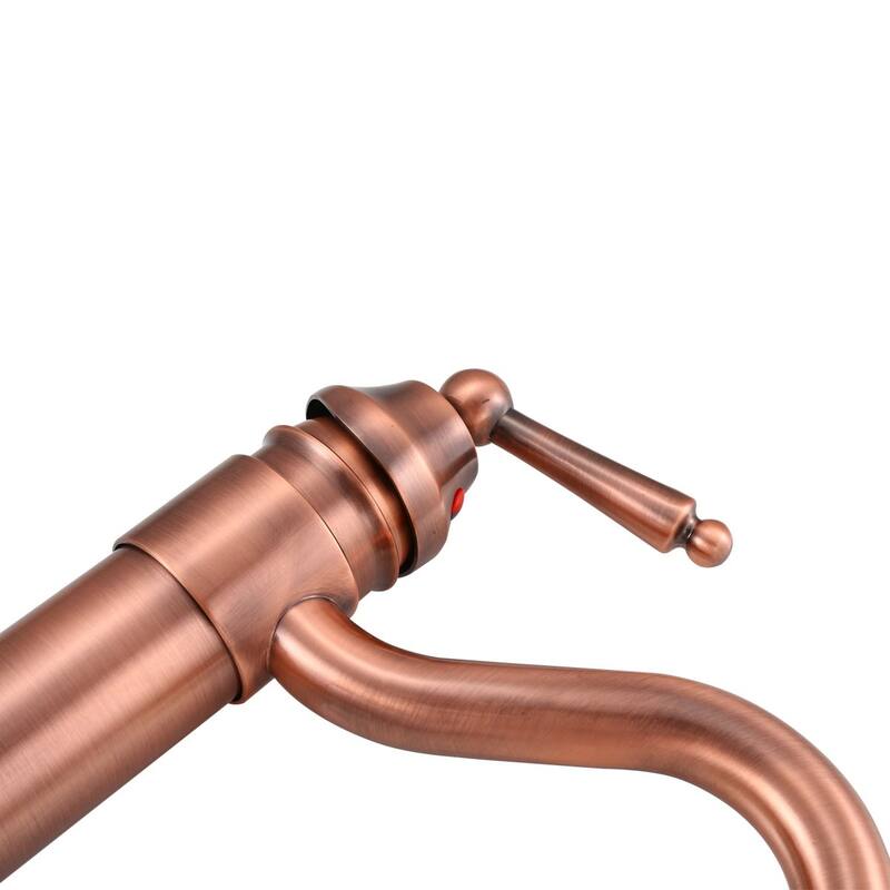 Brass Bathroom Faucets 11.75" Bathroom Faucet with Antique Copper Finish