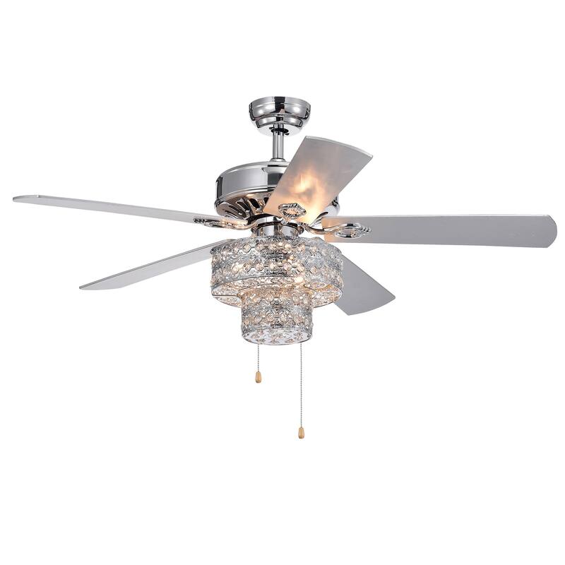 Chrome 52 inch 5 Blade Ceiling Fan