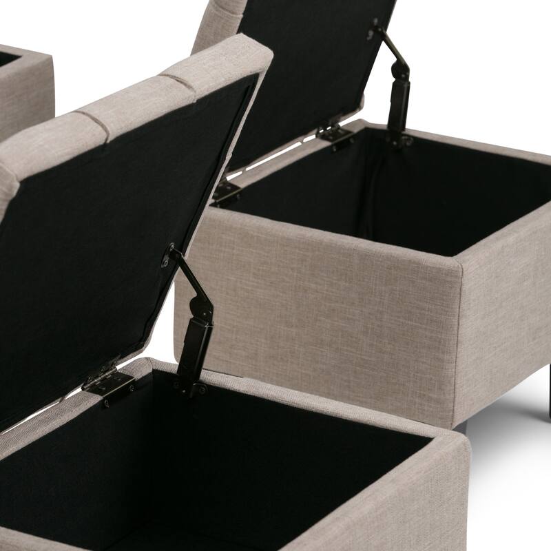 WYNDENHALL Lancaster 44 inch Wide Contemporary Rectangle Storage Ottoman