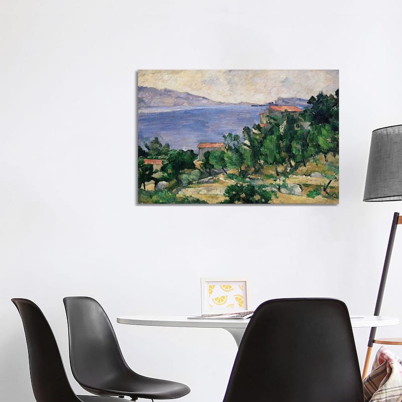 iCanvas "View of Mount Marseilleveyre and the Isle of Maire, c.1882-85 " by Paul Cezanne Canvas Print - 26x40x1.5