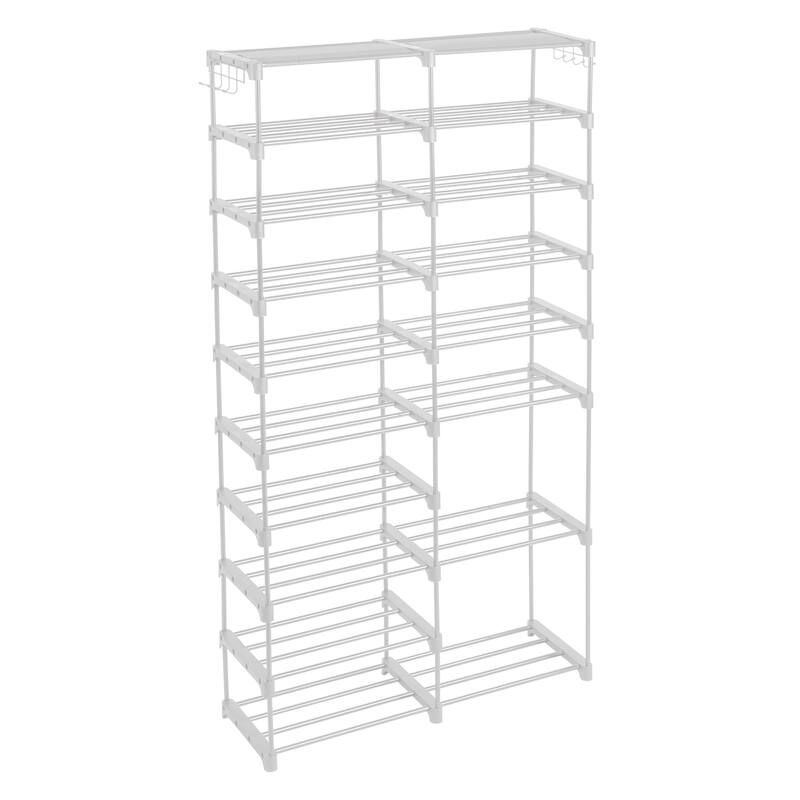 Minimalist Shoe Rack with Iron Frame Durable Non-Woven Storage Organizer for Shoes & Boots