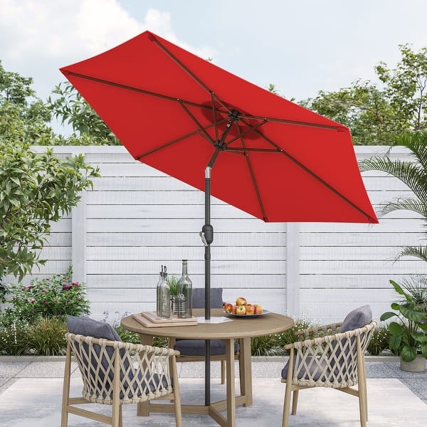 7ft offset patio umbrella Bonosuki 7.5-foot Waterproof Sunshade Canopy Patio Umbrella - On Sale - Bed  Bath & Beyond