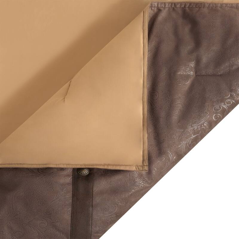 Paseo Road by HiEnd Accents Caldwell Faux Leather Comforter Set, 5PC