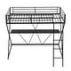 preview thumbnail 11 of 9, Twin Size Loft Bed with Desk, Ladder and Full-Length Guardrails, X-Shaped Frame, Black