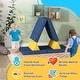 preview thumbnail 6 of 7, Qaba Foam Climbing Blocks for Toddlers, 6 Pieces Climbing Toys with Washable Cover, Climb and Crawl Activity, Blue