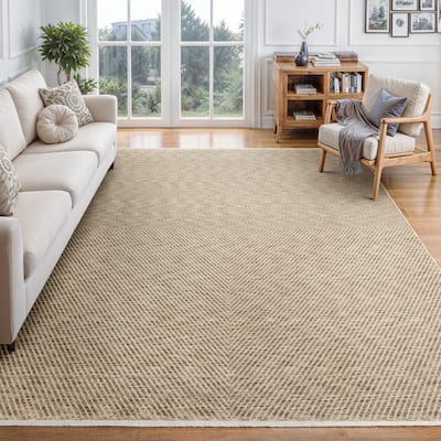 Style Haven Estella Textured Lines Beige/ Tan Area Rug