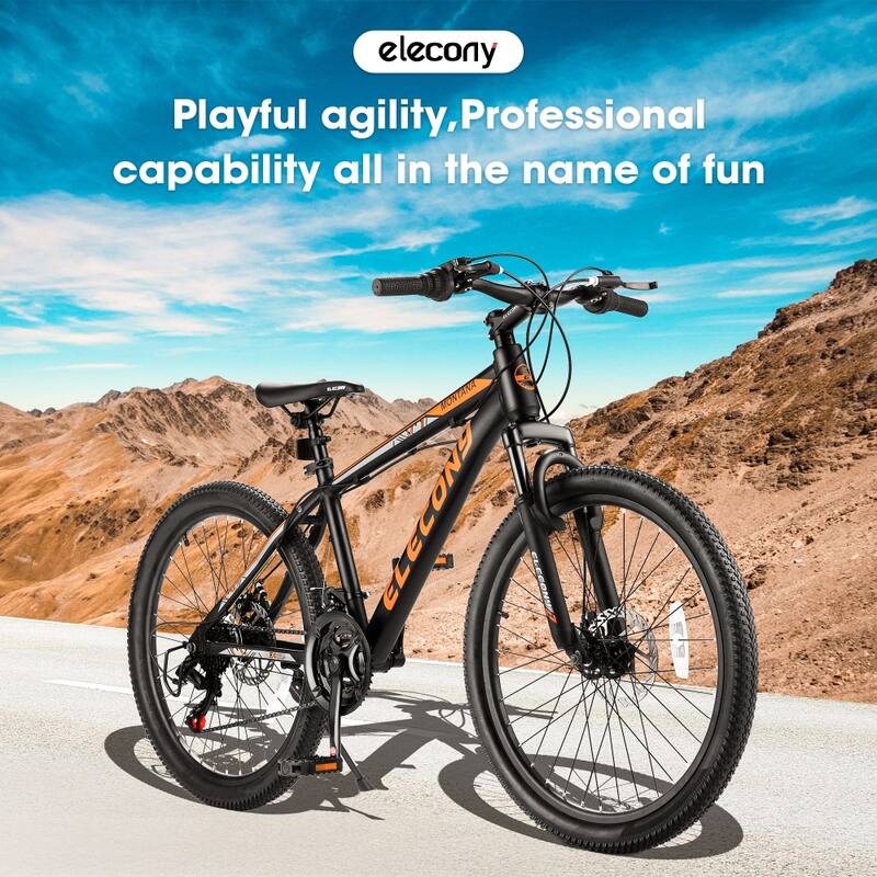 24 in. Aluminium Mountain Bike for Adults with 21-Speed Disc Brake