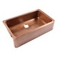 preview thumbnail 2 of 12, Adams Copper 36" Single Bowl Farmhouse Apron Front Undermount Kitchen Sink