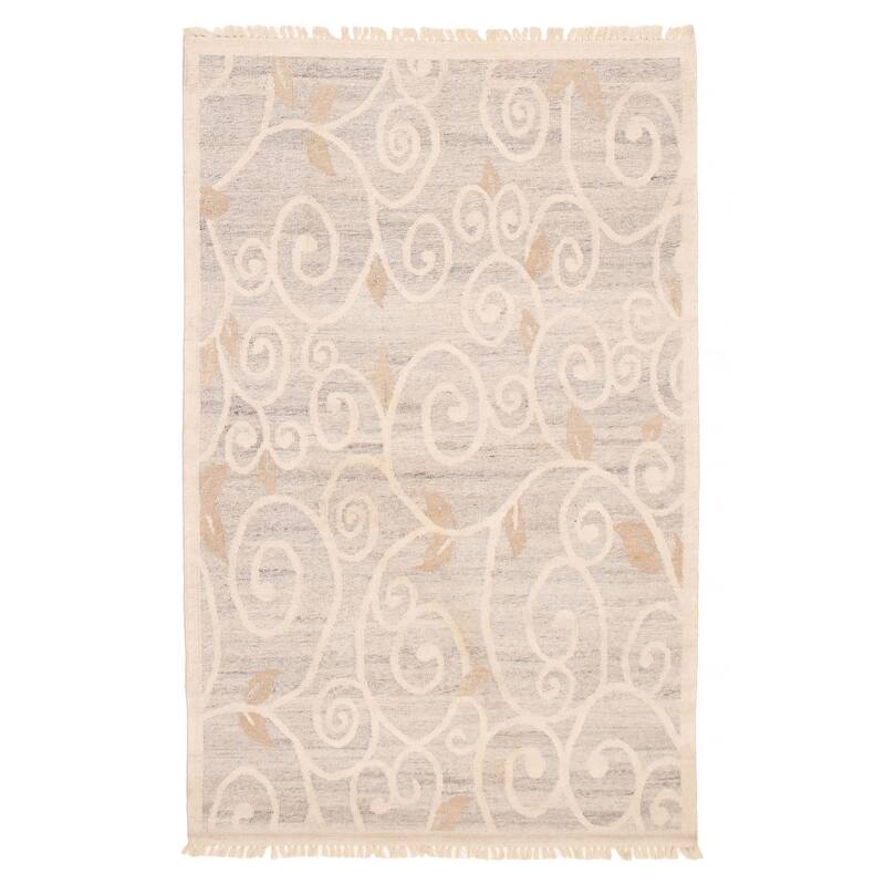 Ankara FW Grey Kilim 5'1" x 8'1" - 5'1 x 8'1 - Grey - 5'1 x 8'1