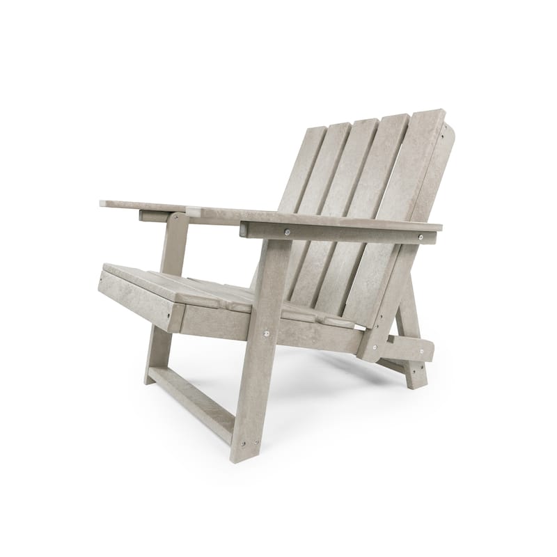Amalfi Fully Assembled All-Weather HDPE Outdoor Folding Modern Adirondack Chair