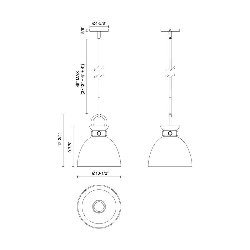 Alora Lighting PD411311 Waldo 11" Wide Pendant