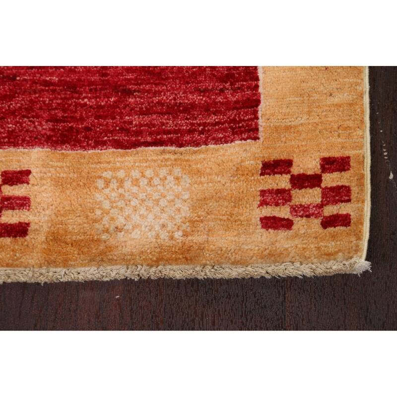 Gabbeh Kashkoli Oriental Hallway Runner Rug Wool Hand-knotted Carpet - 2'8" x 8'5"