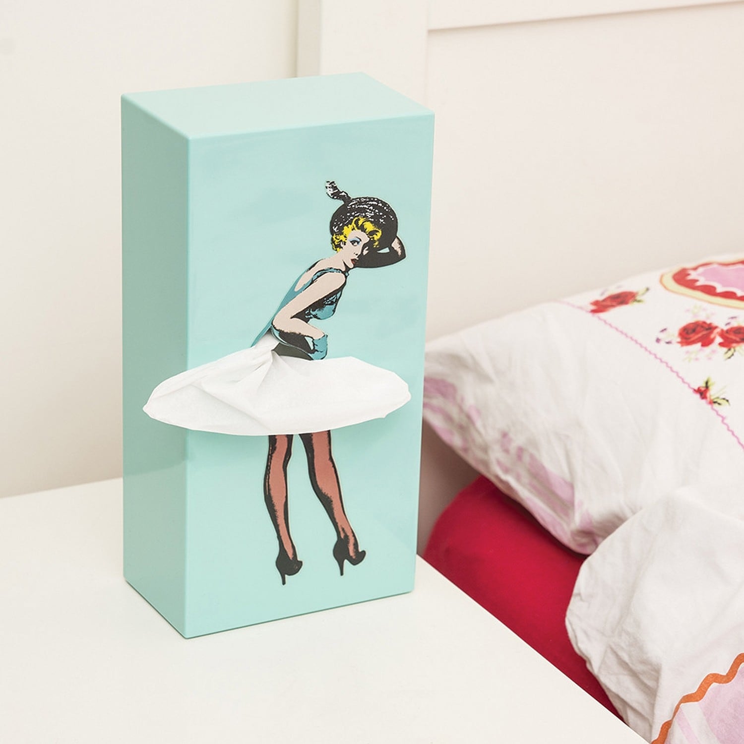 What On Earth Pin Up Girl Tissue Box Cover - Vintage Lady with Flying Skirt  Napkin Holder/Dispenser - Bed Bath & Beyond - 26972436