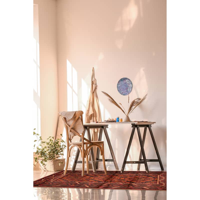 Teimani Red Rug 3'11" x 6'9" - 3'11 x 6'9