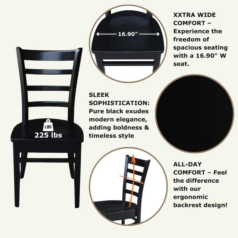 International Concepts Emily Side Chairs - Set of 2