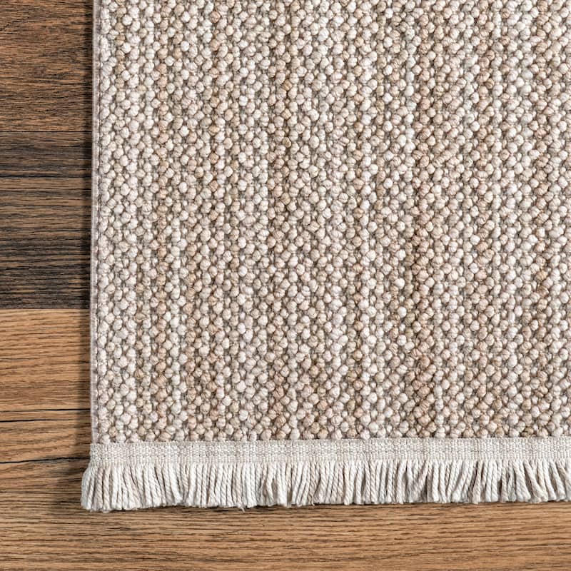 Zinnia Farmhouse Tasseled Area Rug