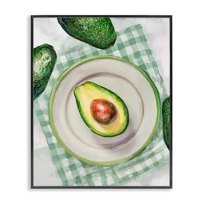 Stupell Delicious Avocado on Plate Framed Giclee Art Design By Lil' Rue