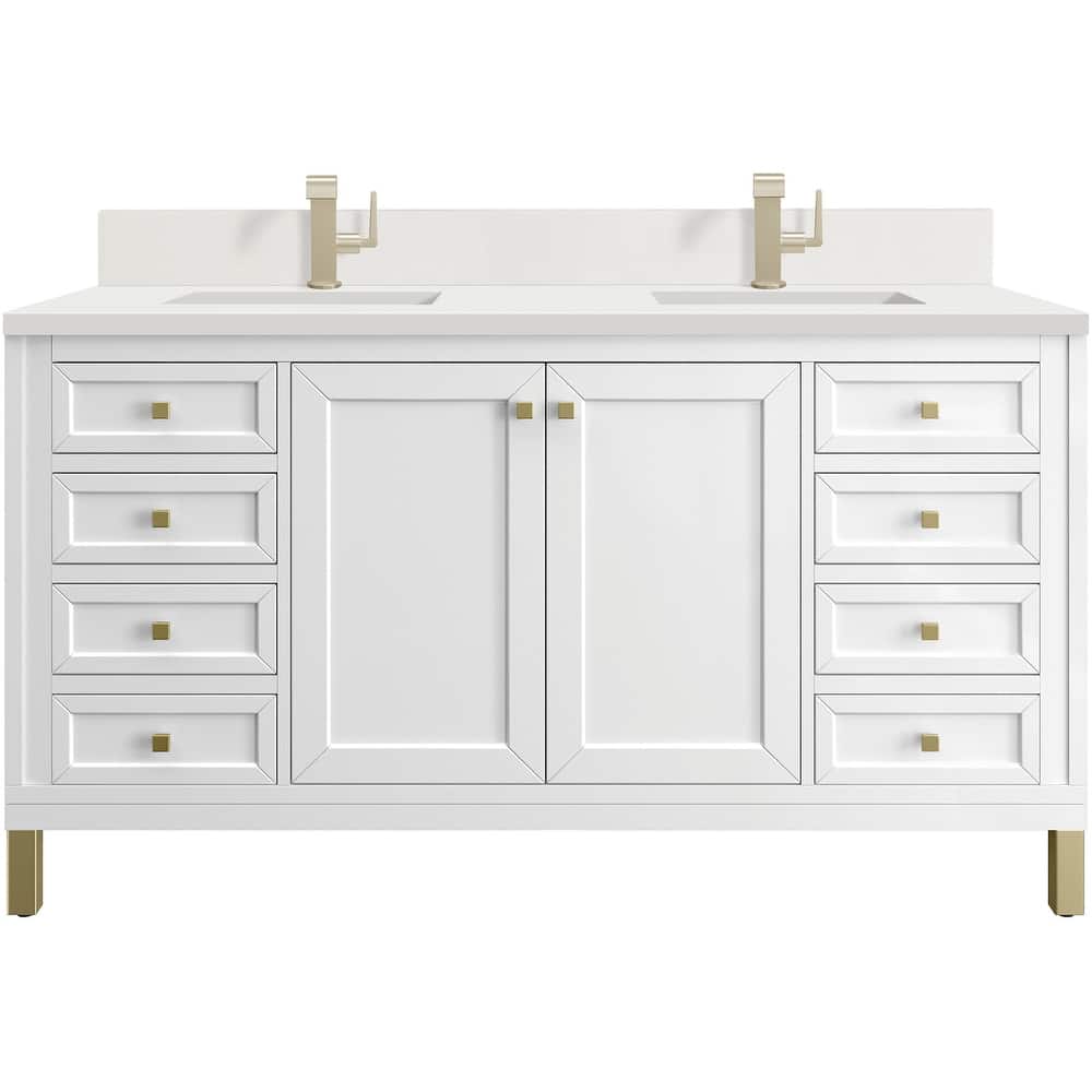 James Martin Vanities 503-V60D-1WZ Chicago 60" Free Standing Double