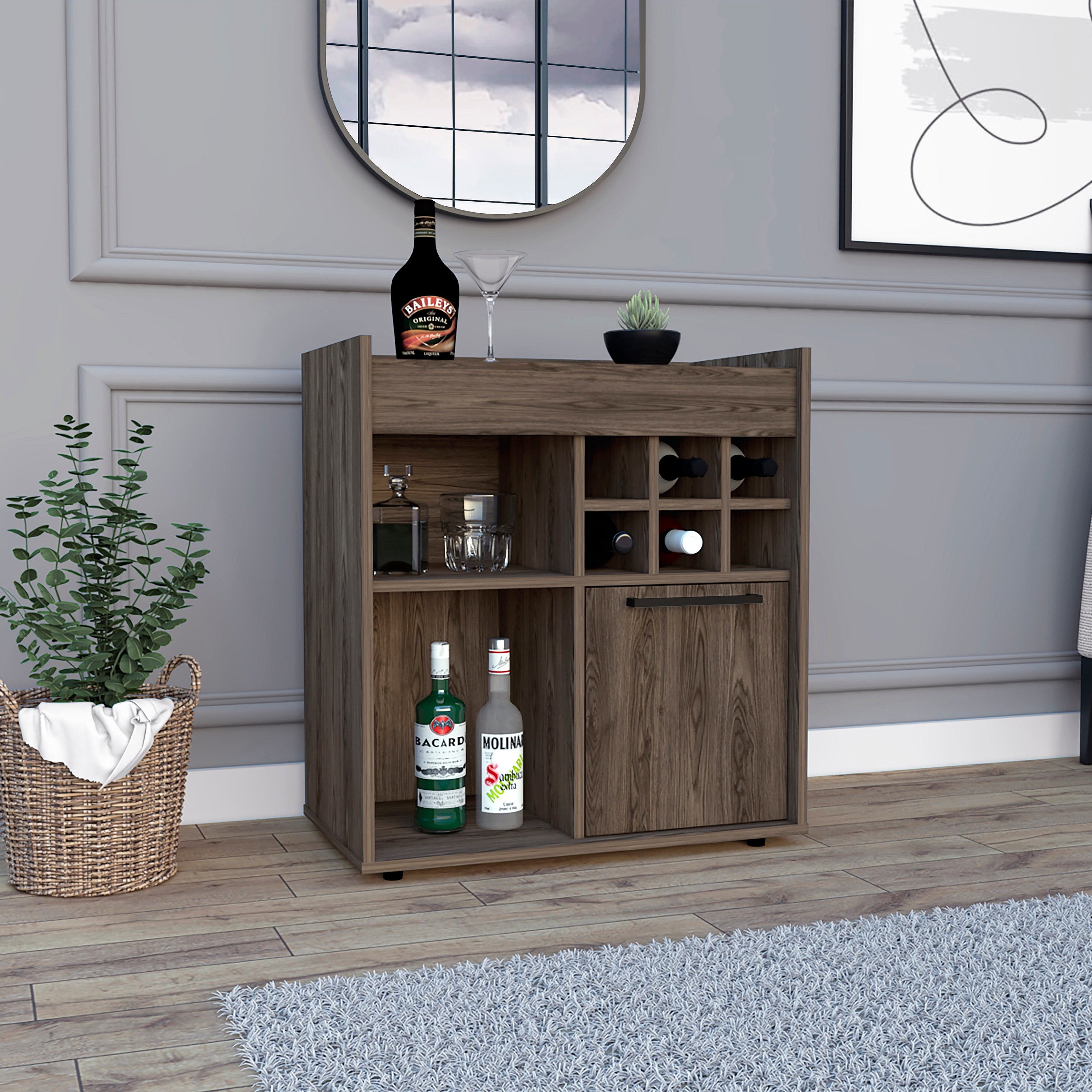 Boahaus modern mini bar 2 door sale