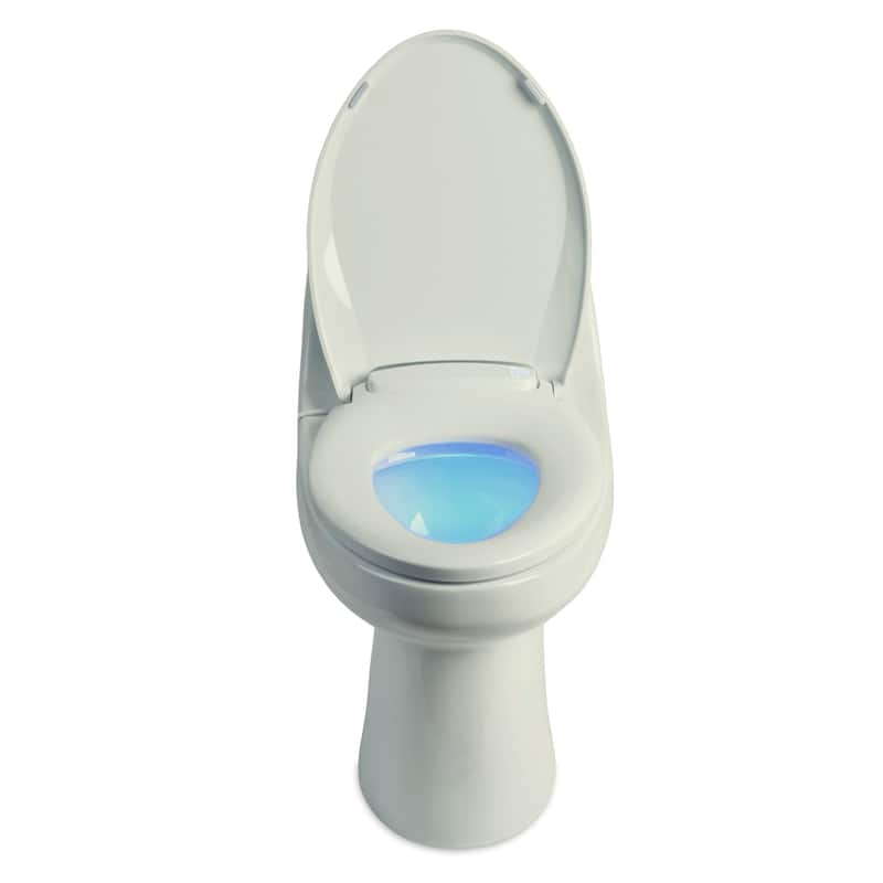 Brondell LumaWarm Heated Nightlight Elongated Biscuit Toilet Seat