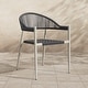 preview thumbnail 28 of 32, Furniture of America Holcomb Modern Wicker Rope Curved Patio Dining Arm Chair
