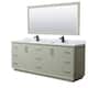 Option Light Green, Black Trim, Carrara Marble Top