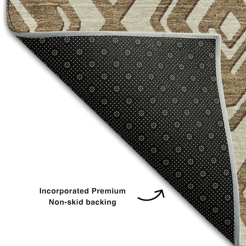 Premium Washable Super Soft Diamond Cascade Mayfield Rug